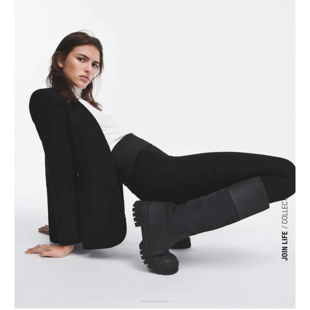 NEW ZARA HIGH WAISTED BLACK PANTS
